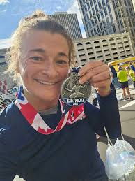 My 5 miles for the falling runner. Had a walking partner. Prayers to his  family