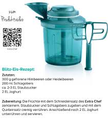 Das ersatzteil bekommst du nur in der farbe, die hier abgebildet ist. Blitz Eis Rezept Eis Rezepte Tupperware Rezepte Rezepte