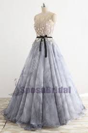 A Line Floor Length Fairy Unique Design Gorgeous Long Newest Elegant Formal Prom Dresses Pd0599 Grey Evening Dresses Gowns Evening Party Gowns