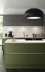 Coffee Grounds And Green Olives Were A Match Made In Kitchen Colour Scheme Heaven Colourscheme I Kitchen Design Color Modern Kitchen Design Kitchen Design