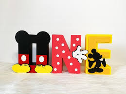 Mickey Mouse 1st Birthday Mickey Mouse One Letters Cake Etsy In 2021 Mickey Mouse Themed Birthday Party Mickey Mouse First Birthday Mickey First Birthday