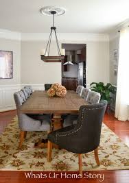 The silver wallpaper with a classic pattern gives a uniquely modern and vintage nuance to the decor of this living room. Our New Transitional Dining Room Whats Ur Home Story