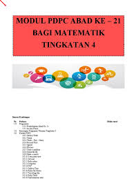 Antara kandungan yang terdapat dalam modul ini adalah tutorial. Modul Pdpc T4
