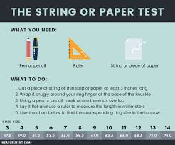 ring size guide use string paper or a ruler to find your