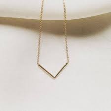 14k Chevron Necklace 14k V Shape Necklace 14k V Necklace Etsy Chevron Necklace Necklace Etsy Necklace