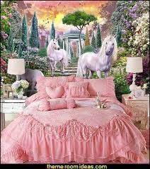 Unicorn Wall Murals Princess Pink Lace Bedding Girls Unicorn Bedroom Decor Fairytale Bedroom Unicorn Room Decor