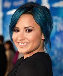 What do you think of demi's blue hair? Demi Lovato Blue Hair At Frozen Premiere Popsugar Beauty
