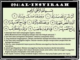 Surah alam nasroh latin dan terjemahan chirpstory. Surah Al Insyirah Dan Maksud