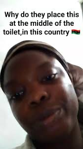 What is the purpose of the unusual toilet design?