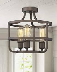Maybe you would like to learn more about one of these? Zeyu Semi Flush Mount Lighting 15 Inch Farmhouse Close To Flush Ceiling Light Fixture 3 Light Oil Rubbed Bronze Finish Farmhouse Goals