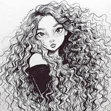 Curly Hair Comics Cartoons About Having Curly Hair Art Sketches Sketches Drawings