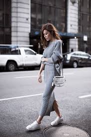 19 Outfit Ideas To Wear Your Knit Dresses Fashion Grey Fashion Grey Knit Dress