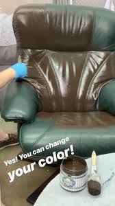 Change Your Leather Vinyl Color Leather Dye Renew Color Restore Leather Change Col Leather Chair Makeover Leather Furniture Repair Leather Couch Repair