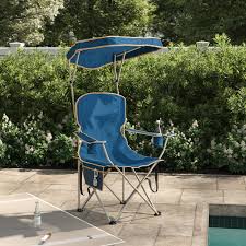 This convenient and portable fabric chair includes a carry bag, perfect for taking with you to sporting events, picnics, the. Quik Shade Adjustable Canopy Folding Camp Chair