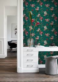 Sizes can be manipulated in editing. Wallpaper Flowers Emerald Green Wunderkammer Colllections Origin Wallcoverings