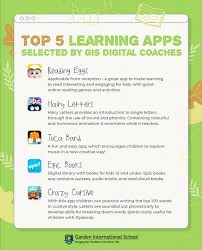 Check out this list for a few new and fun ones. Top 5 Learning Apps Garden International School Malaysia