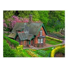 Gardener S Cottage Postcard Zazzle Com Brick Cottage Stone Cottage Dream Cottage