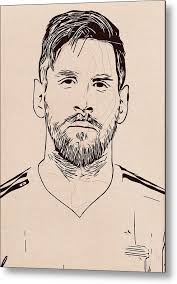 Lionel Messi Metal Print Featuring The Painting Lionel Messi Artwork By Taoteching Art Lionel Messi Messi Drawing Messi