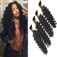 Braiding the top of the head and leaving loose waves free creates a super chic boho look that will never go out of style. Human Braiding Hair Bulk No Weft Deep Wave Bulk Hair For Braiding Brazilian Human Hair Crochet Braids Braiding Bulk Hair 24 Inch Hair Extensions From Sweety Humanhair 4 54 Dhgate Com