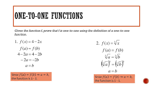 F(x1) = f(x2) ⇒ x1 = x2. Section Inverse Functions Ppt Download