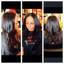 Skilled hairstylist adds volume and length to hair by sewing in specialty hair extensions that match the natural hair color check back every day for new deals near you. Sew In Hair Salons Near Me Off 77 Best Deals Online