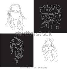 Black And White Line Drawing Background Continuous White Line On Black Background Stock Vector Royalty Free 1762233140 In 2020 Black Backgrounds Stock Vector Vector