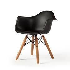 In 2001, herman miller reintroduced the original eames molded plastic chair (1950) in a durable, 100 percent recyclable polypropylene. Molded Mid Century Children S Arm Chair Black