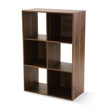 Use alone or add additional cubes to create a storage unit that suits your space & style 1 cube shelving unit by form. Mainstays 6 Cube Storage Organizer Canyon Walnut Walmart Com Walmart Com