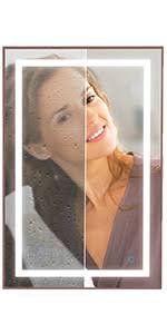 Amazon.com: CITYMODA Oval LED Vanity Mirror, 24x32 inch Wall Mounted  Bathroom Mirror with Lights, Anti-Fog with Touch Switch 3 Colors Light  Dimmable : Home & Kitchen