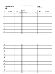 Maybe you would like to learn more about one of these? Daftar Hadir Mingguan Pekerja