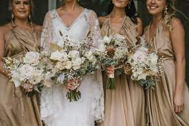 An order of bohemian wedding bouquets usually includes not only a small bouquet of a bride, but also a boutonniere from the same collection, which makes the image of newlyweds uniform, flowers in a girls hairdress. Boho Bridal Bouquets For Your Whimsical Wedding Modern Wedding