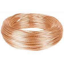 Metro de cable desnudo de cobre calibre 10 AWG, rollo 100 m, Cables  Desnudos, 40090