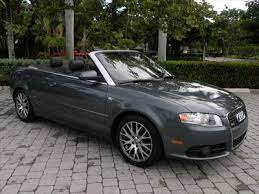 2009 Audi A4 2 0t Convertible With Only 42k Miles Comes With Grey Metallic Exterior Black Leather Inter Used Luxury Cars Audi Convertible Audi A4 Convertible
