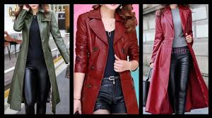 Winter Long Coat Leather Jacket Designs And Ideas For Girls And Women Youtube
