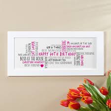 At that age, they probably have most of what they need. 70th Birthday Gift Personalised Word Cloud Picture By Chatterbox Walls