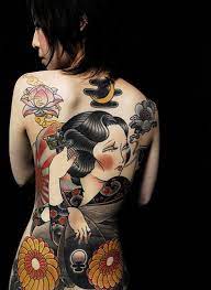 This is a definite modification on the geisha. Neuer Stil Geisha Tattoo Am Rucken Tattooimages Biz