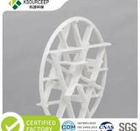 Flue Gas Stripping Plastic Tower Packing Media 90mm PP Intalox Snowflake Ring