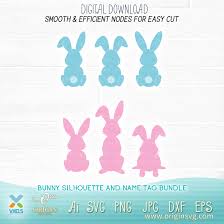 Download Easter Bunnies Svg Bundle Baby Bunny Silhouette Name Tag Decorative Egg Cut Cricut File Origin Svg Art