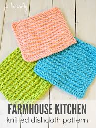 I've recently become obsessed with knitting dishcloths and washcloths. Farmhouse Kitchen Knitted Dishcloths Just Be Crafty