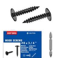 300 PCS #8x3/4" Black Truss Head Self Tapping Screws for Quick Metal  Fastening