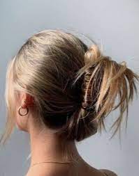 Chic Hair Clips In 2021 Clip Hairstyles Long Hair Styles Banana Clip Hairstyles