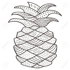 Take your imagination to a new realistic level! Adult Coloring Book Page Pineapple Whimsical Line Art For Antistress Royalty Free Cliparts Vectors And Stock Illustration Image 59044373