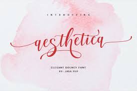 Aesthetica Elegant Bouncy Font In Fonts On Yellow Images Creative Store
