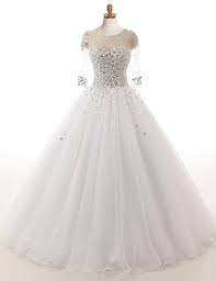 Check spelling or type a new query. Ballkleid Halbarm Bodenlang Organza Brautkleid Hochzeitskleid Mit Strasssteinen Dresstells Com