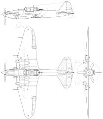Ilyushin Il 2 M3 Wing With Arrow Aircraft Design Technical Drawing Model Airplanes