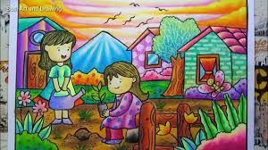 Mewarnai gambar sekolah tk (versi sedang) dengan crayon / krayon bagus yang sering digunakan saat lomba mewarnai. Gambar Mewarnai Gotong Royong Guru Galeri