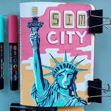 Sim City There Goes Your Freedom Illustration Sketch Sketchbook Sketch Daily Posca Poscaart Poscapens Acrylic Marker Art Art Sketch Book