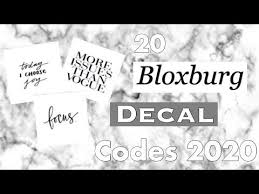 Cafe id codes for bloxburg can offer you many choices to save money thanks to 18 active results. Roblox Bloxburg Aesthetic Decal Codes 2020 Youtube Bloxburg Decal Codes Bloxburg Decals Bloxburg Decals Codes