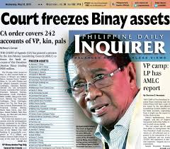 Court freezes Binay assets
