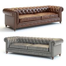 I was in a restoration hardware recently and really liked. 3d Restoration Hardware Kensington Leather Sofa